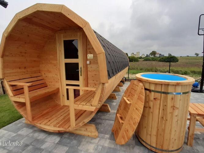 Holiday Home With A Terrace, Sauna, Jacuzzi Mielenko Eksteriør billede